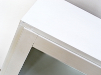 Loft design fehér üveges faliszekrény white glass cupboard Vitrine wall cabinet weiß Schrank ipari industrial indusriell shabby chic rusty style artkraft