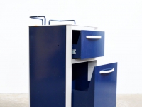 Loft design kék-szürke fiókos szekrény blue-gray chest of drawers blau-graue Kommode ipari industrial industriell shabby chic rusty style artkraft