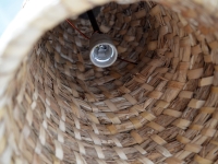 artkraft loftdesign vintage méhkas gyékény szövött lámpa bee skeps mat woven lamp