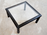 Loft design üveges dohányzóasztal Couchtisch mit Glas Coffee table with glass Belloni Ákos ipari industrial industriell shabby chic rusty style artkraft